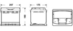 Exide PREMIUM 12V 53Ah 540A 